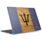 Barbados Flag Dark Wood Surface Laptop 3 13.5in Skin